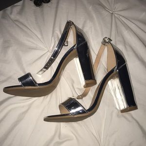 metallic heels
